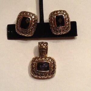 New Pendant & Clip Earring Set